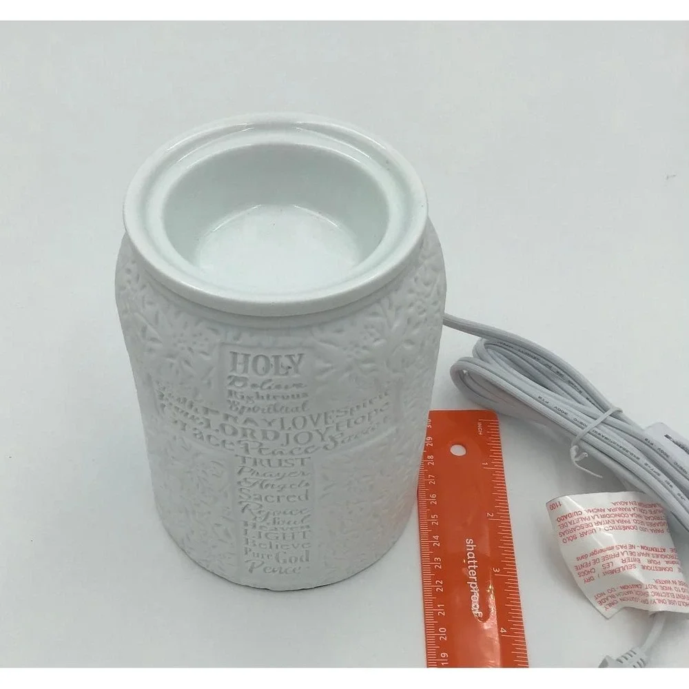 Scentsy Trust In Him Electric Wax Warmer White Ceramic‎ Religious Cross Holiday